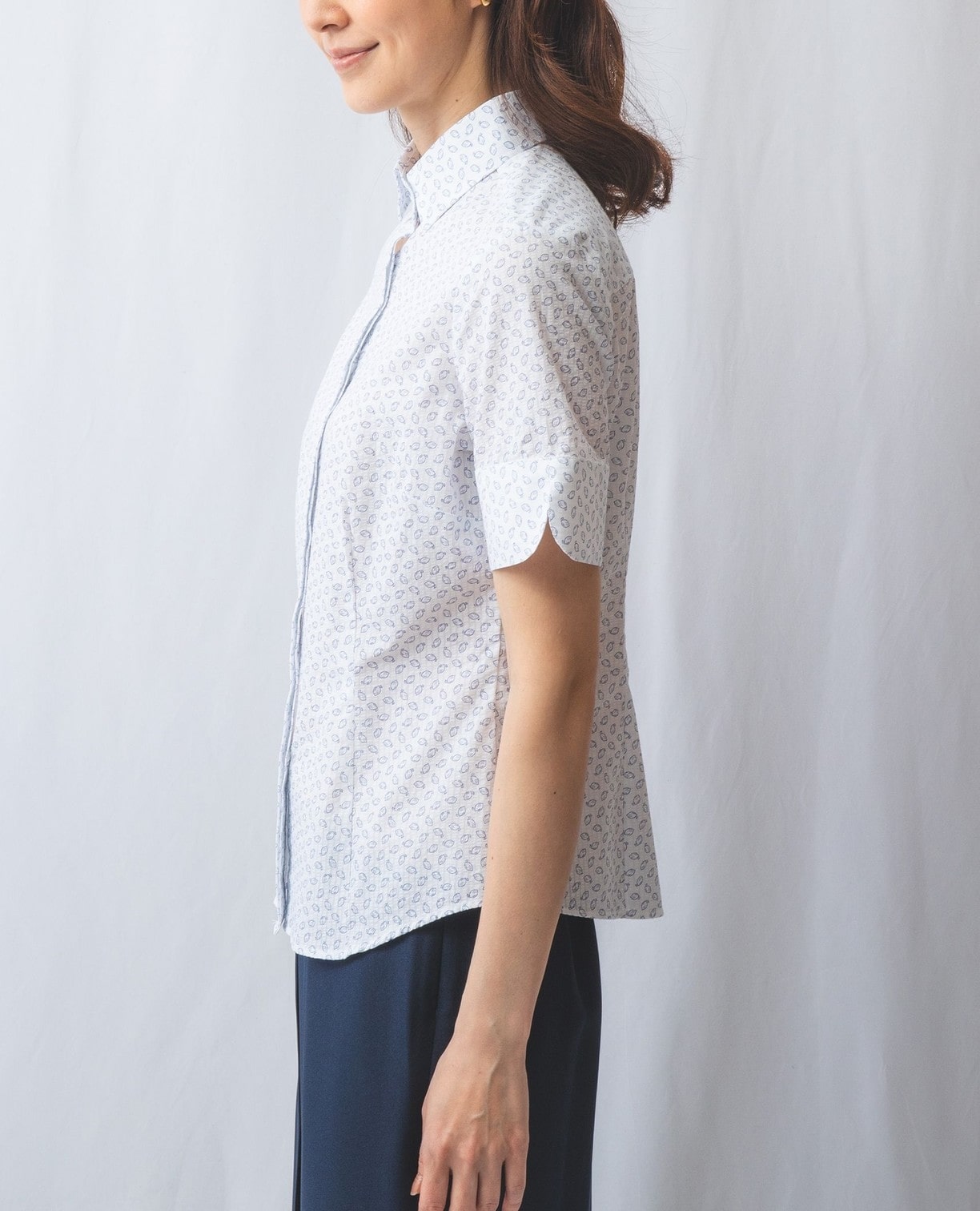 レモンプリント半袖シャツ(1(M)9号 ホワイト): ナラカミーチェ｜ナラ 