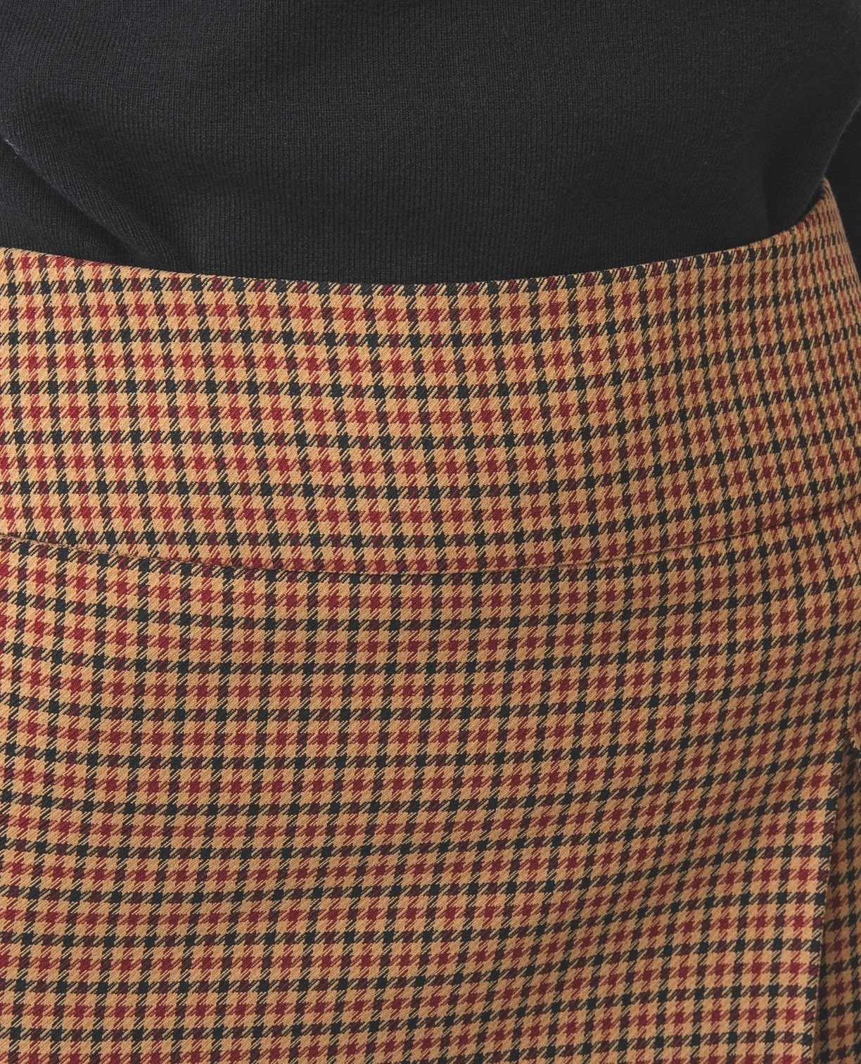 ウーリッシュギンガムチェックタックタイトスカート