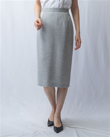 【NARACAMICIE】《セットアップスーツ対応》麻調ツイルタイトスカート